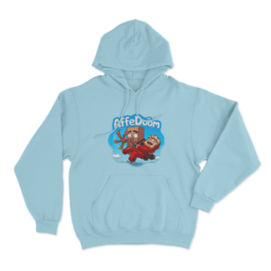 AffeDoom Sommar Unisex Hoodie Sky Blue