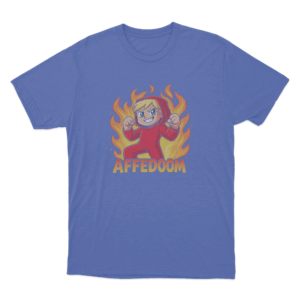 Affedoom Fire Fighter Pose Unisex T Shirt Blue