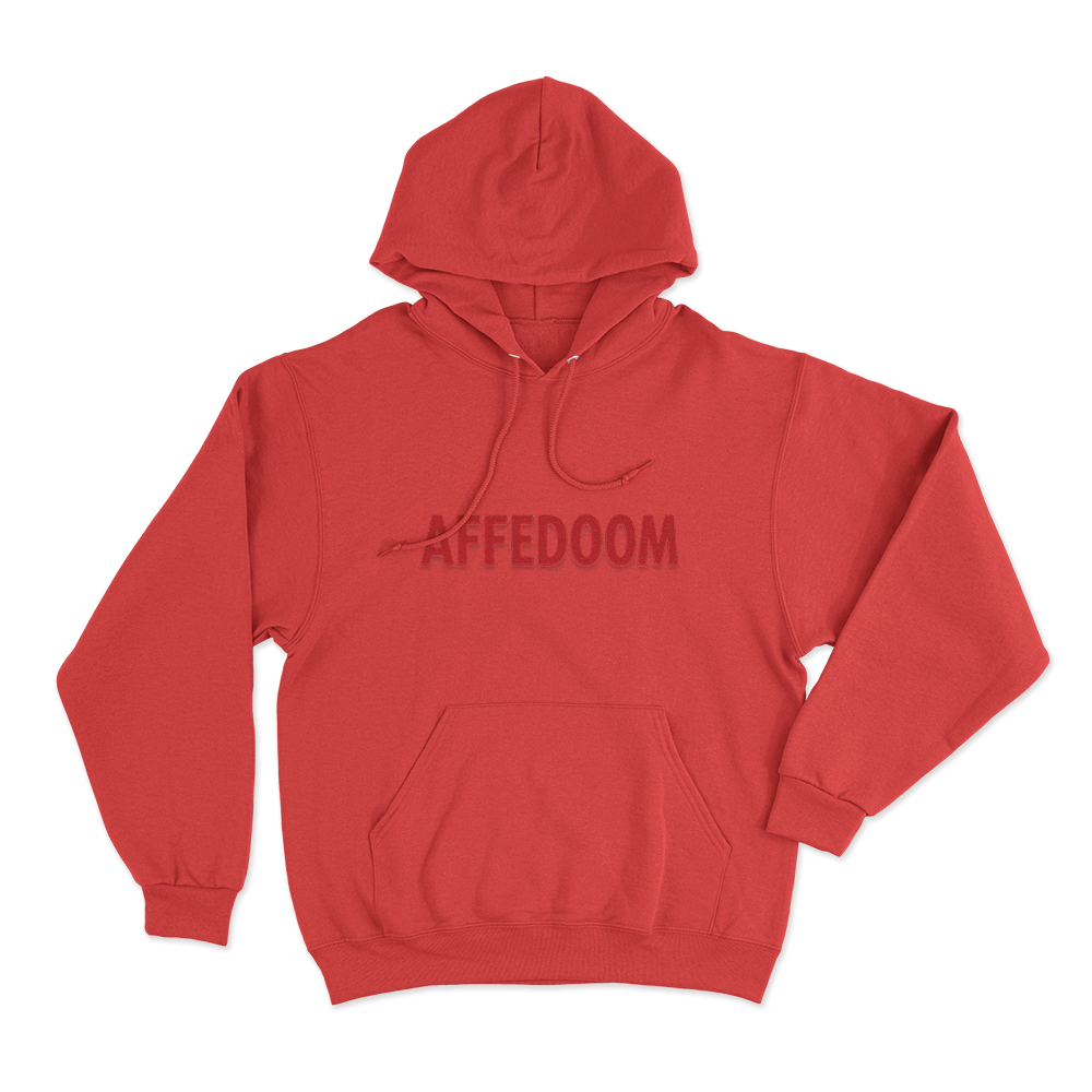 AffedoomLogo Unisex Hoodie Red AffedoomLogo Unisex Hoodie Red